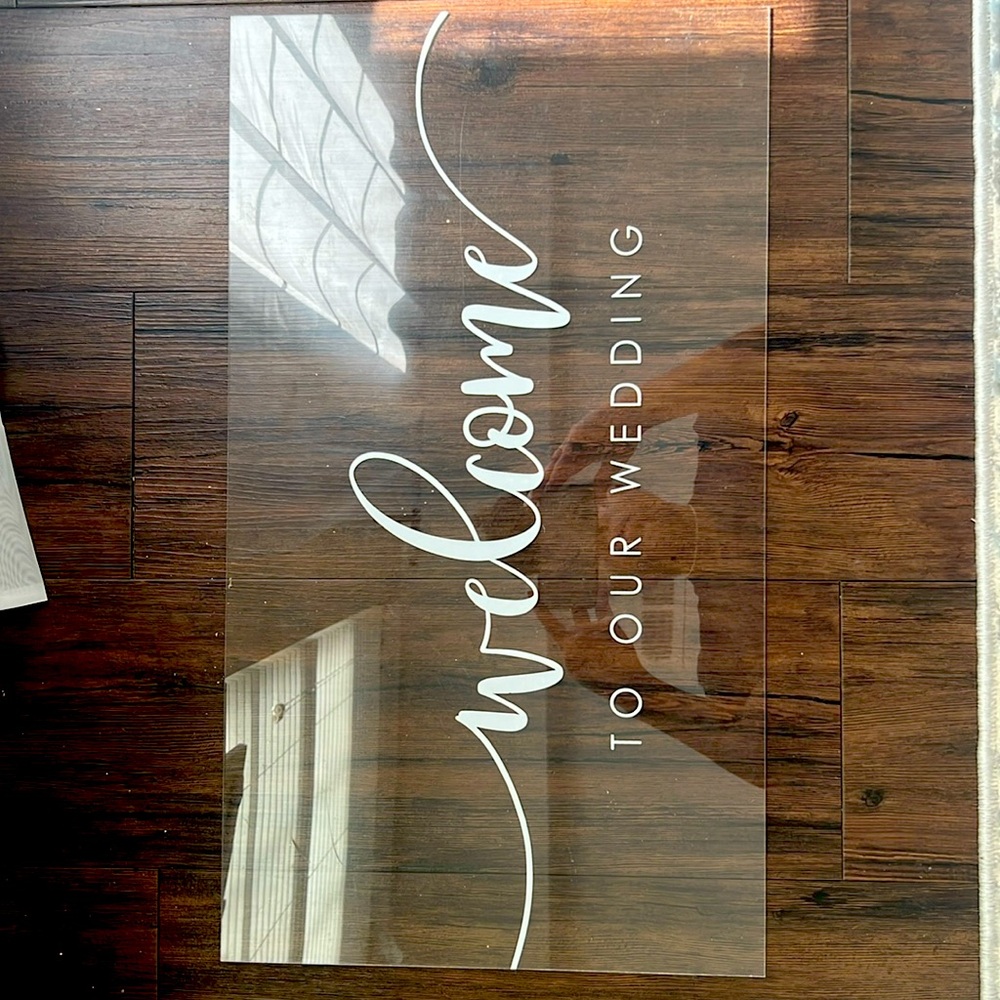 “Welcome to our wedding” Sign